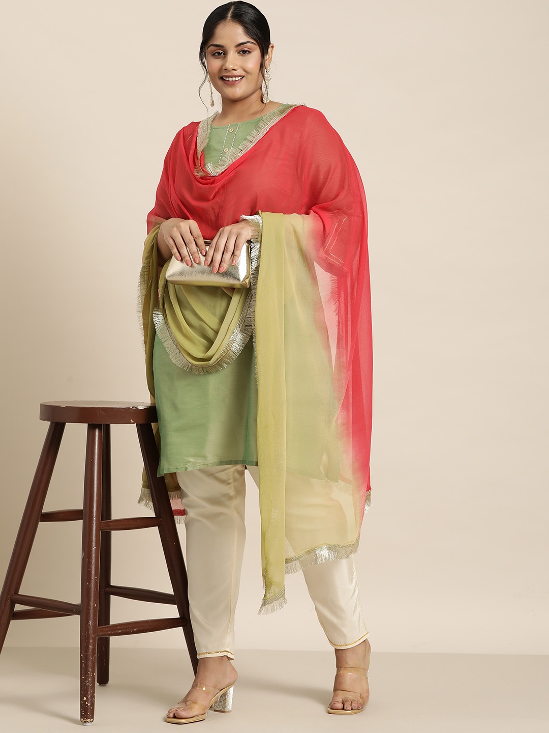 

Sztori Ombre Dyed Dupatta, Green