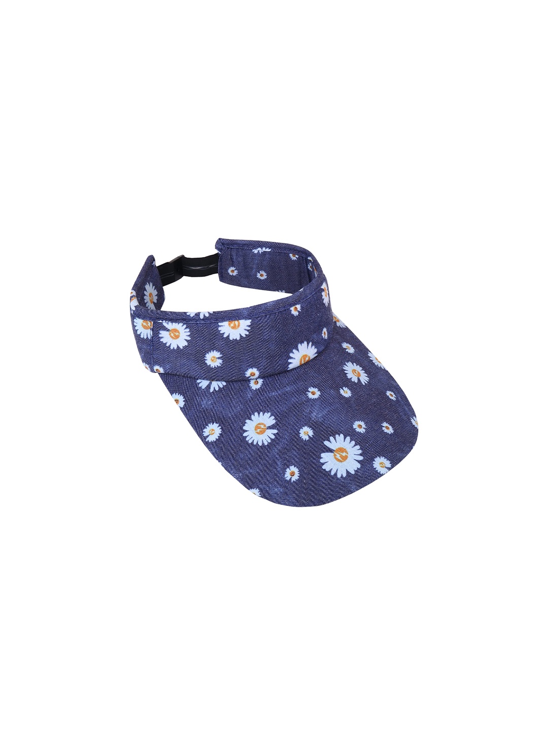 

Zacharias Floral Printed Cotton Visor Cap, Blue