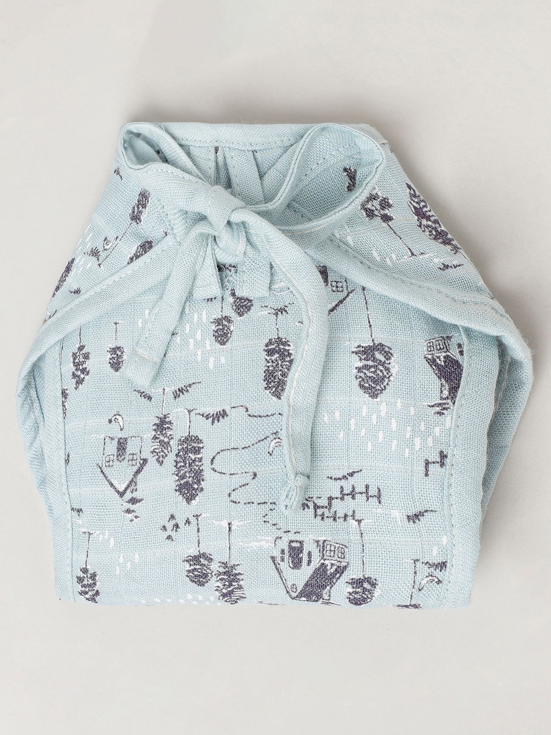 

cocoon care Infants Printed Highly-Soft & Eco-Friendly Bamboo Nappy, Blue