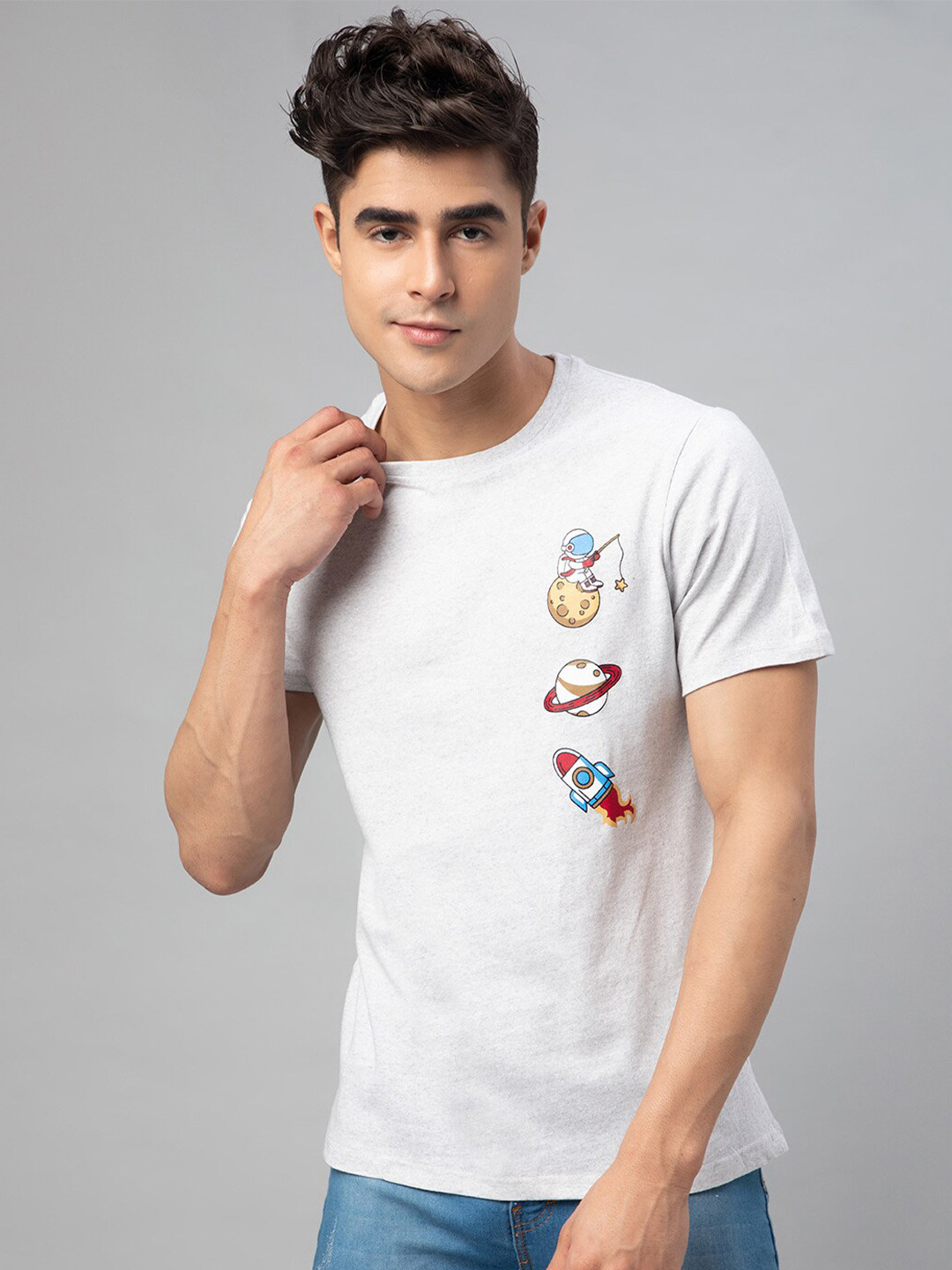 

FTX Graphic Printed Round Neck T-shirt, Grey