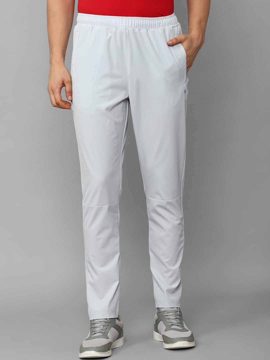 

Louis Philippe Men Slim Fit Mid-Rise Cotton Track Pants, White