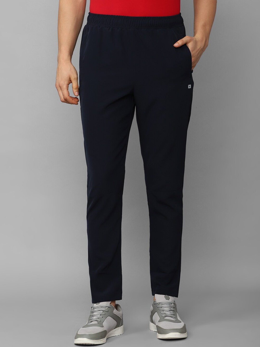 

Louis Philippe Men Slim-Fit Track Pants, Navy blue