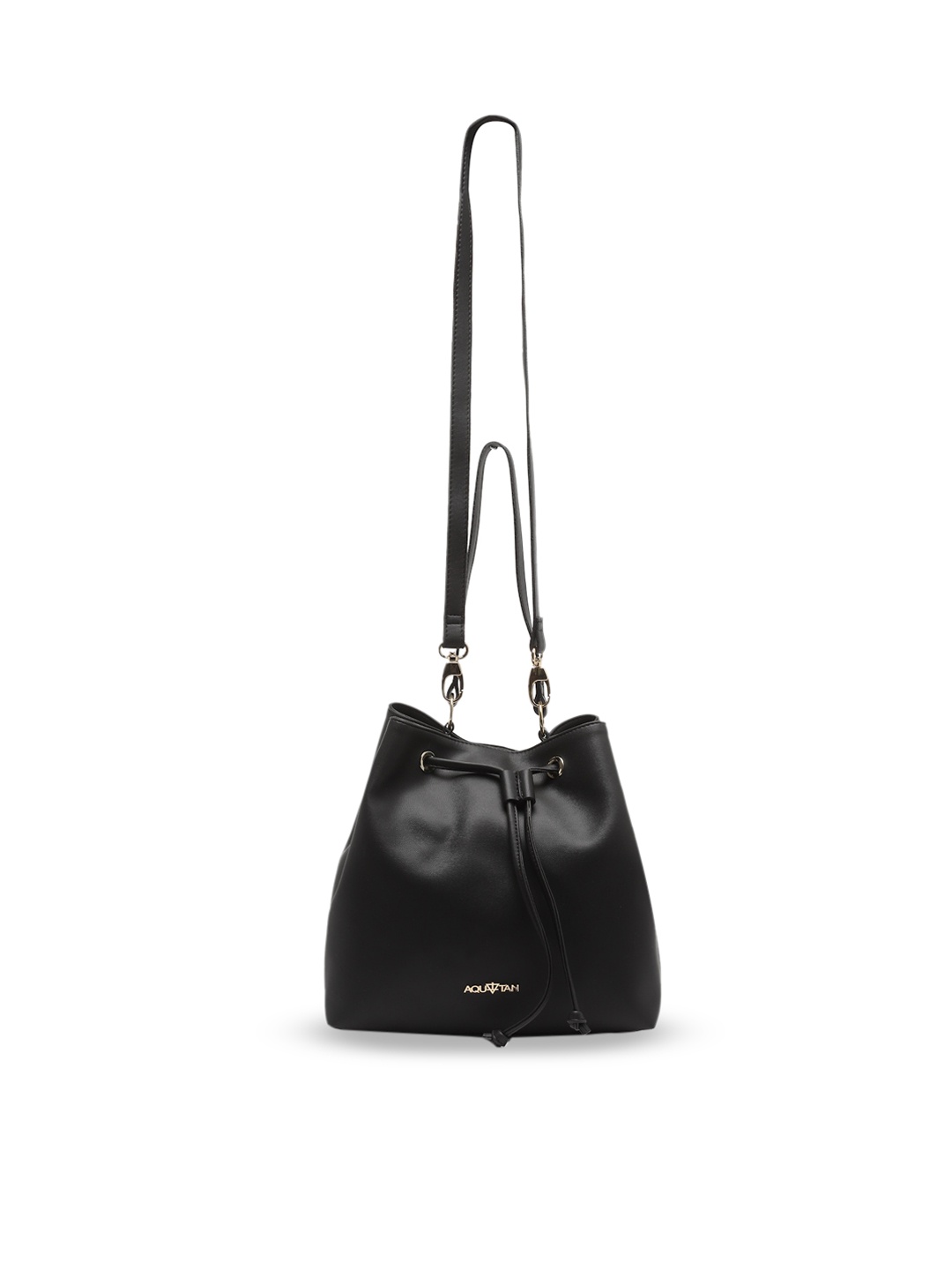 

AQUATAN Textured Oversized Structured Shoulder Bag, Black