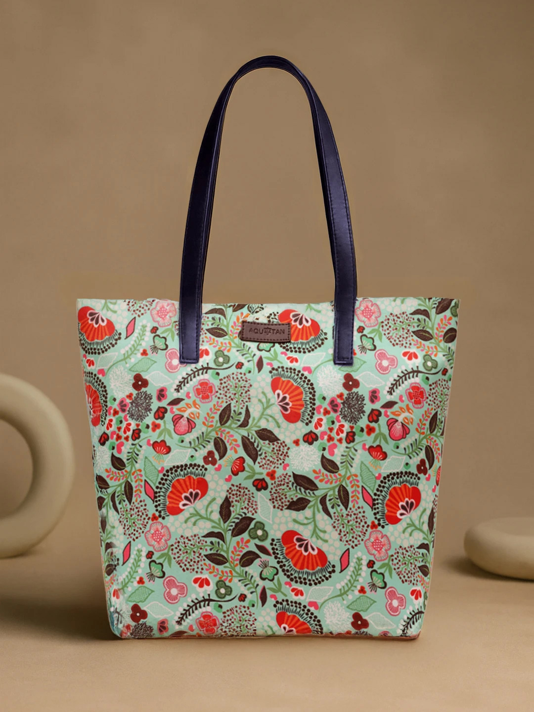 AQUATAN Floral Printed Shopper Shoulder Bag