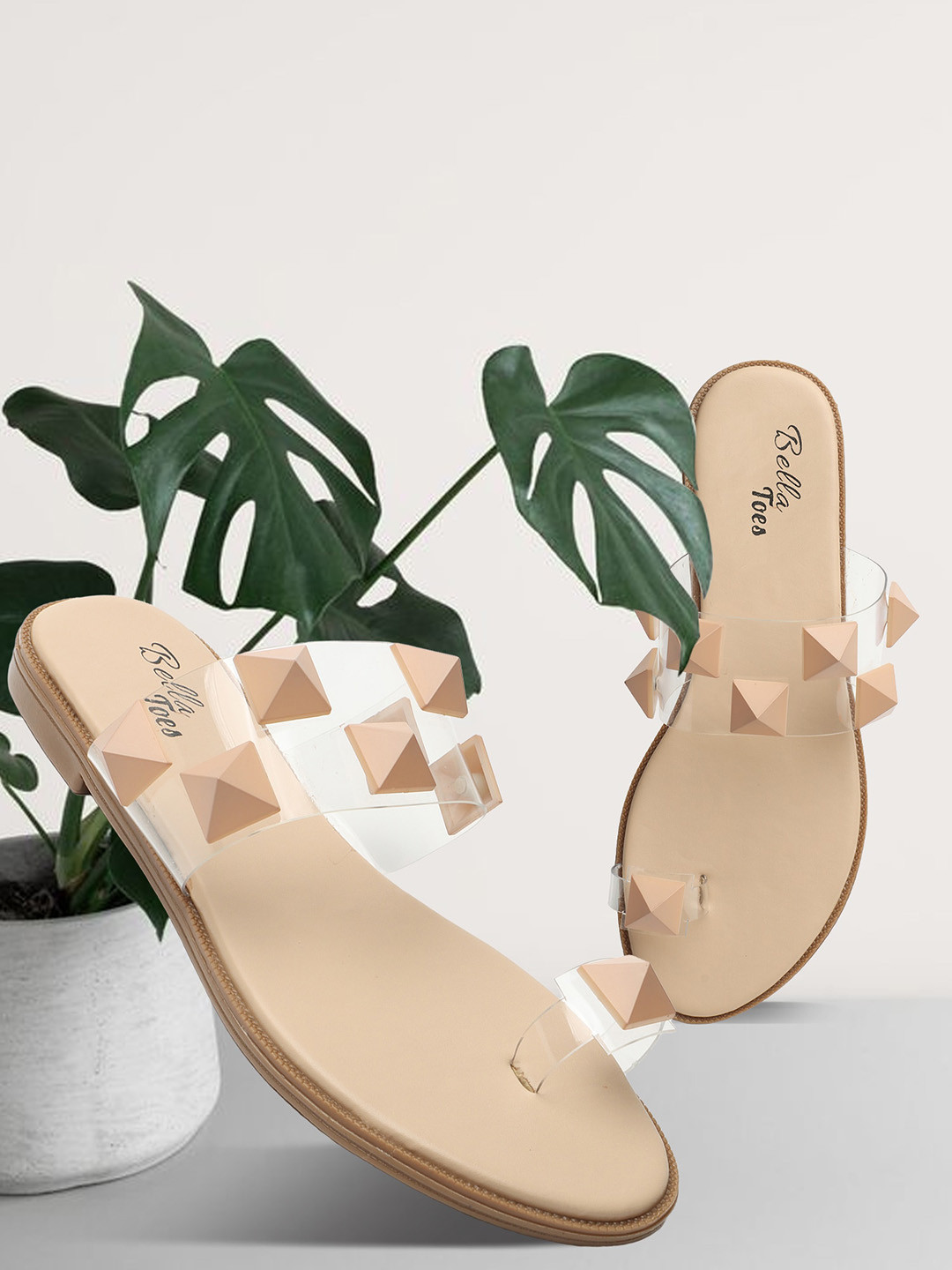 

Bella Toes One Toe Flats, Beige
