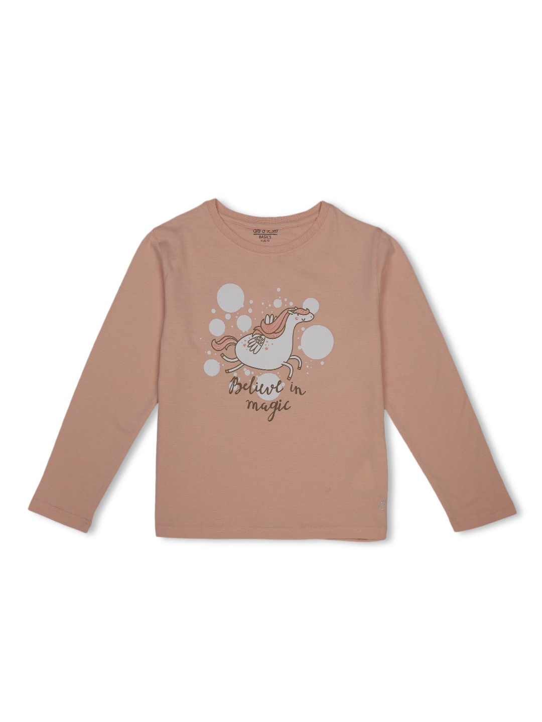 

Gini and Jony Girls Graphic Print Cotton Top, Beige