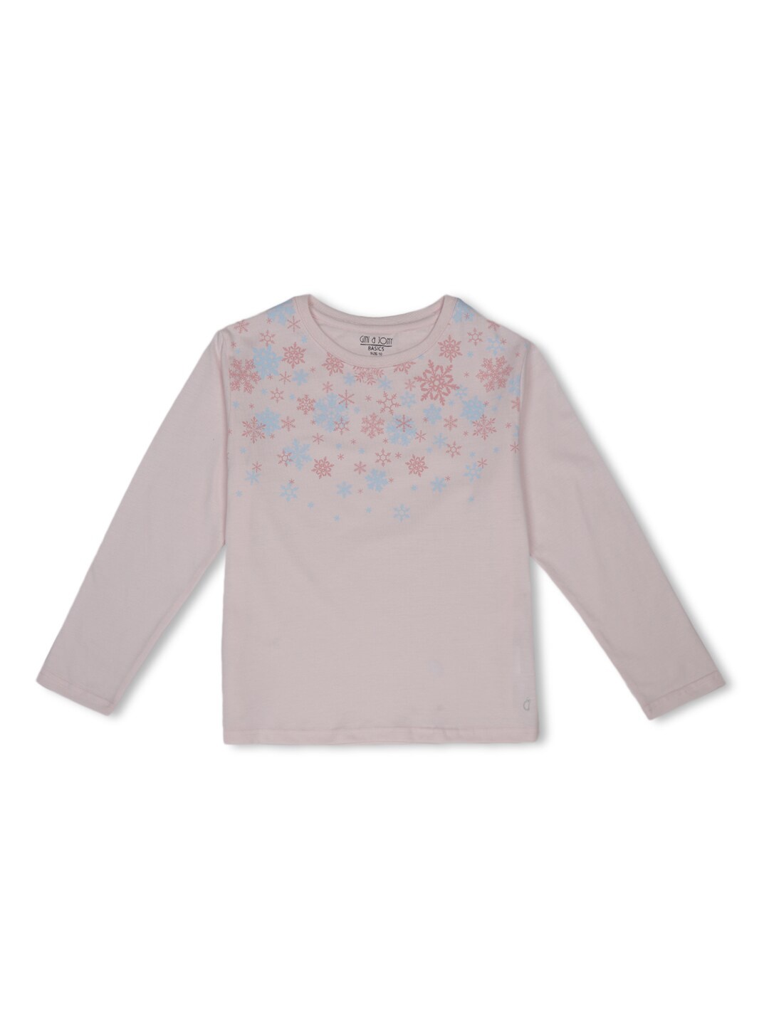 

Gini and Jony Infant Girls Floral Printed Cotton Top, Pink