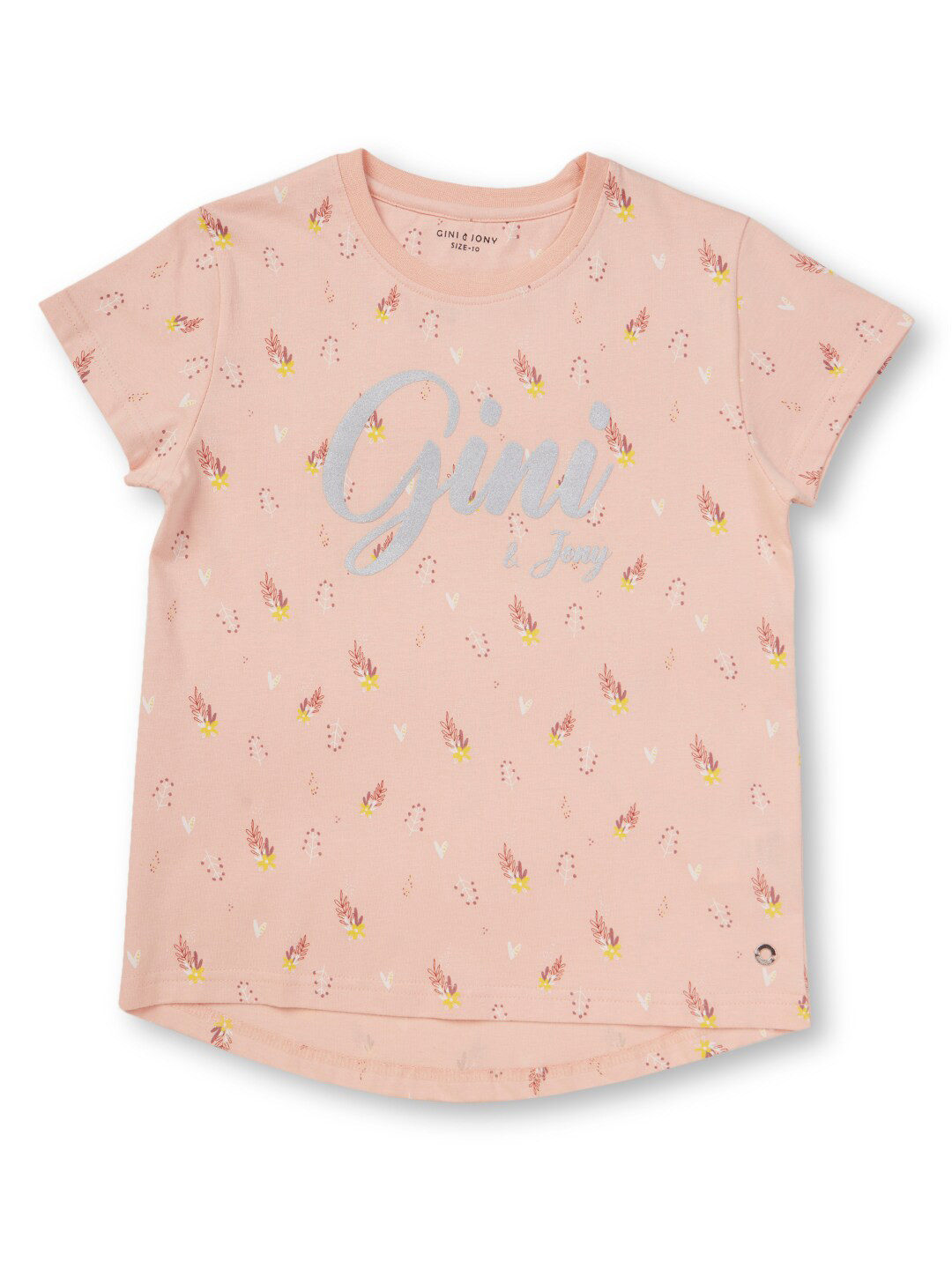 

Gini and Jony Floral Printed Top, Peach