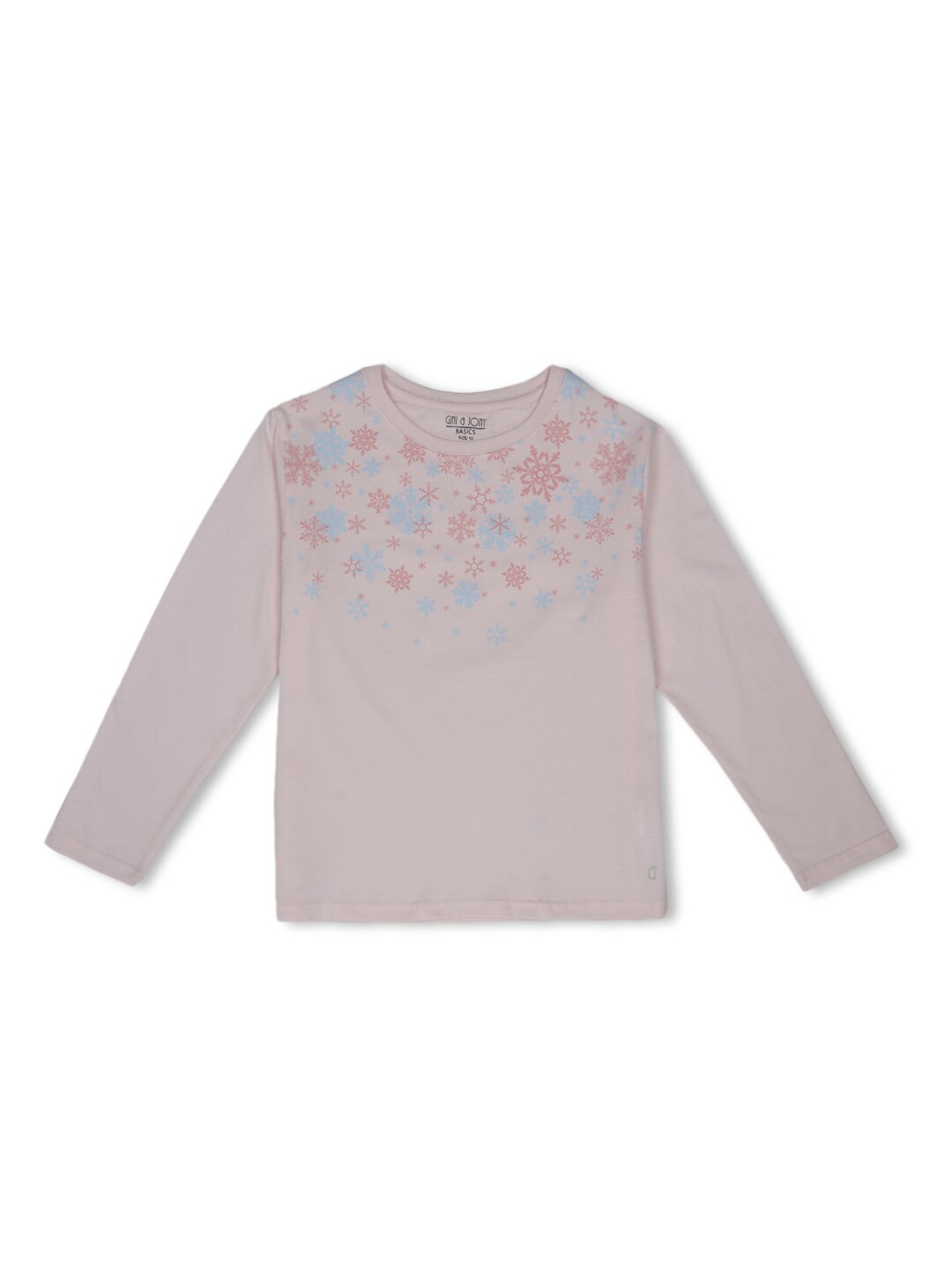 

Gini and Jony Girls Floral Printed Cotton T-Shirt, Beige