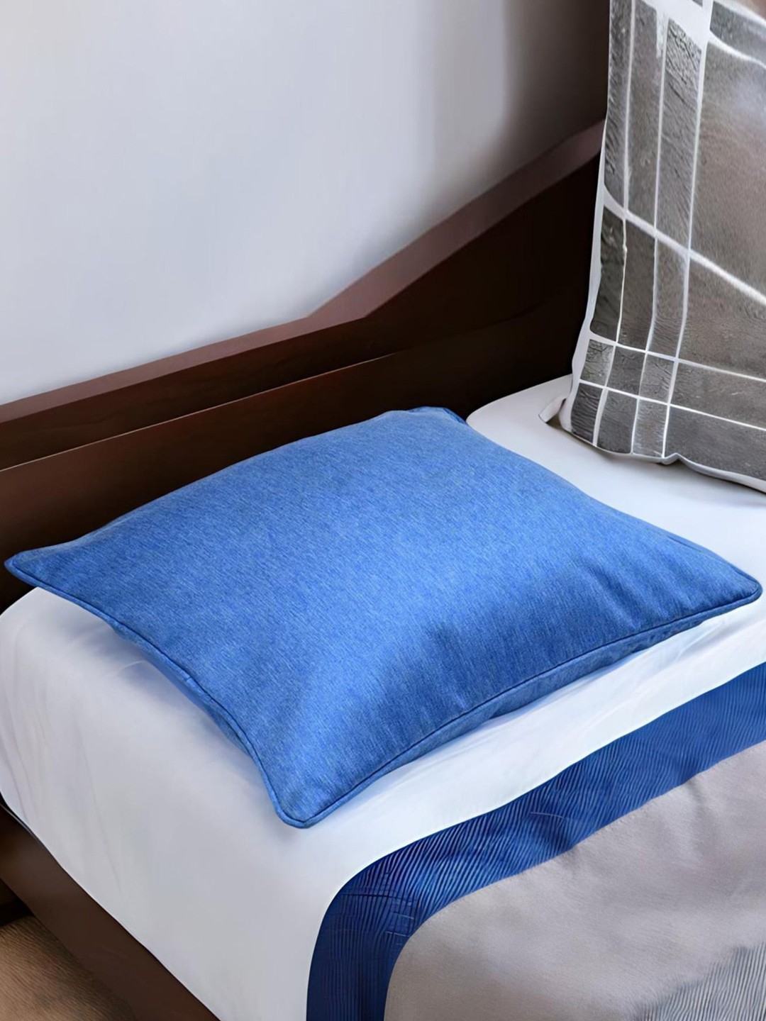 

Athome by Nilkamal Ariana Visto Blue Solid Square Cushion Cover