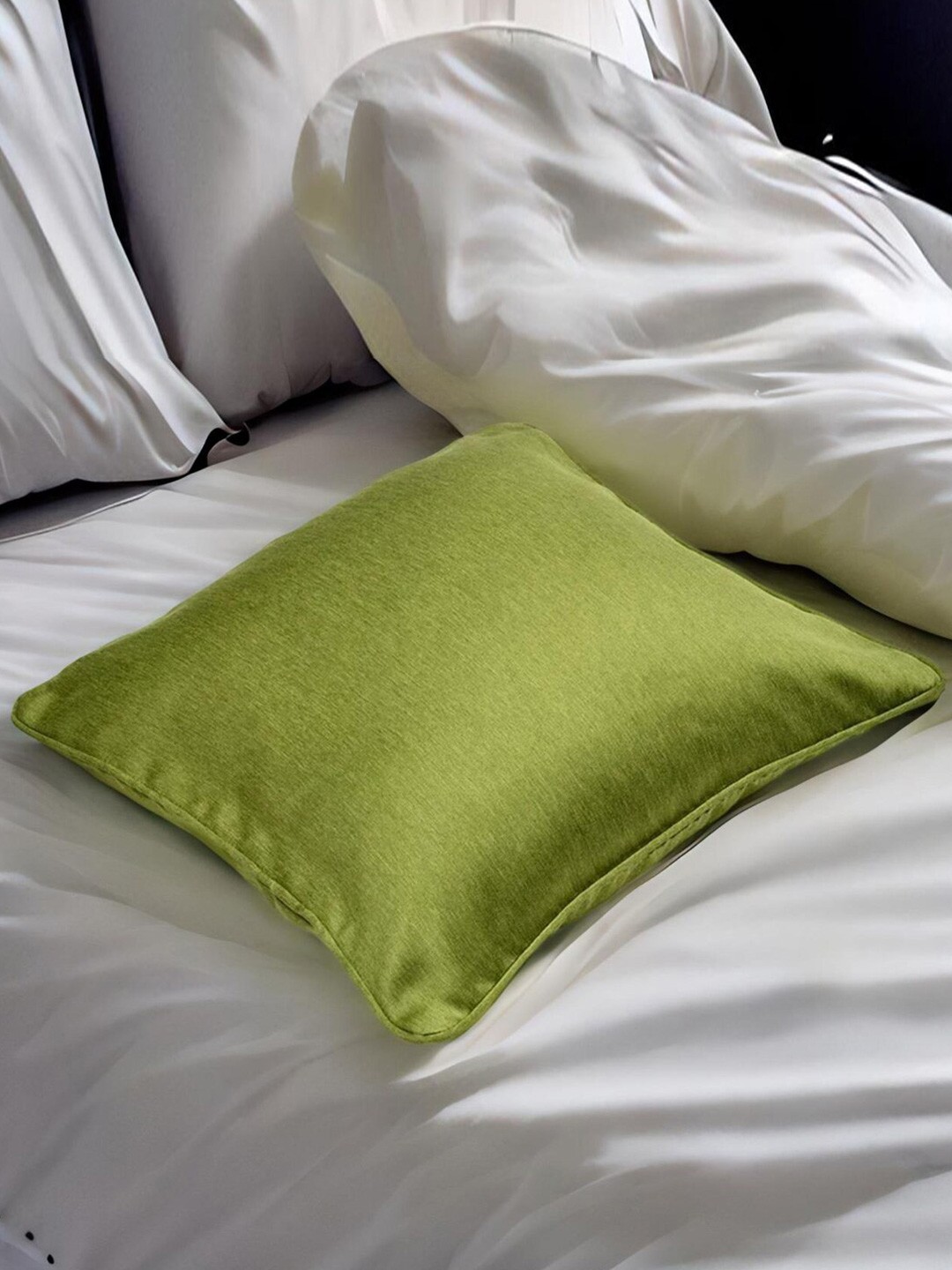 

Athome by Nilkamal Ariana Visto Green Solid Square Cushion Cover