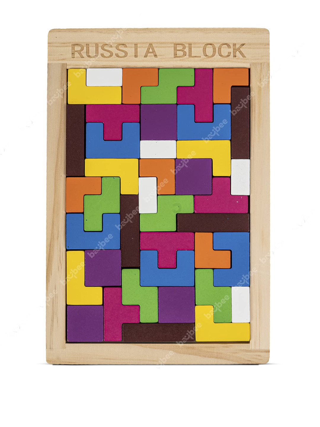

BAYBEE Kids Wooden Tangram Block Jigsaw Puzzle, Brown
