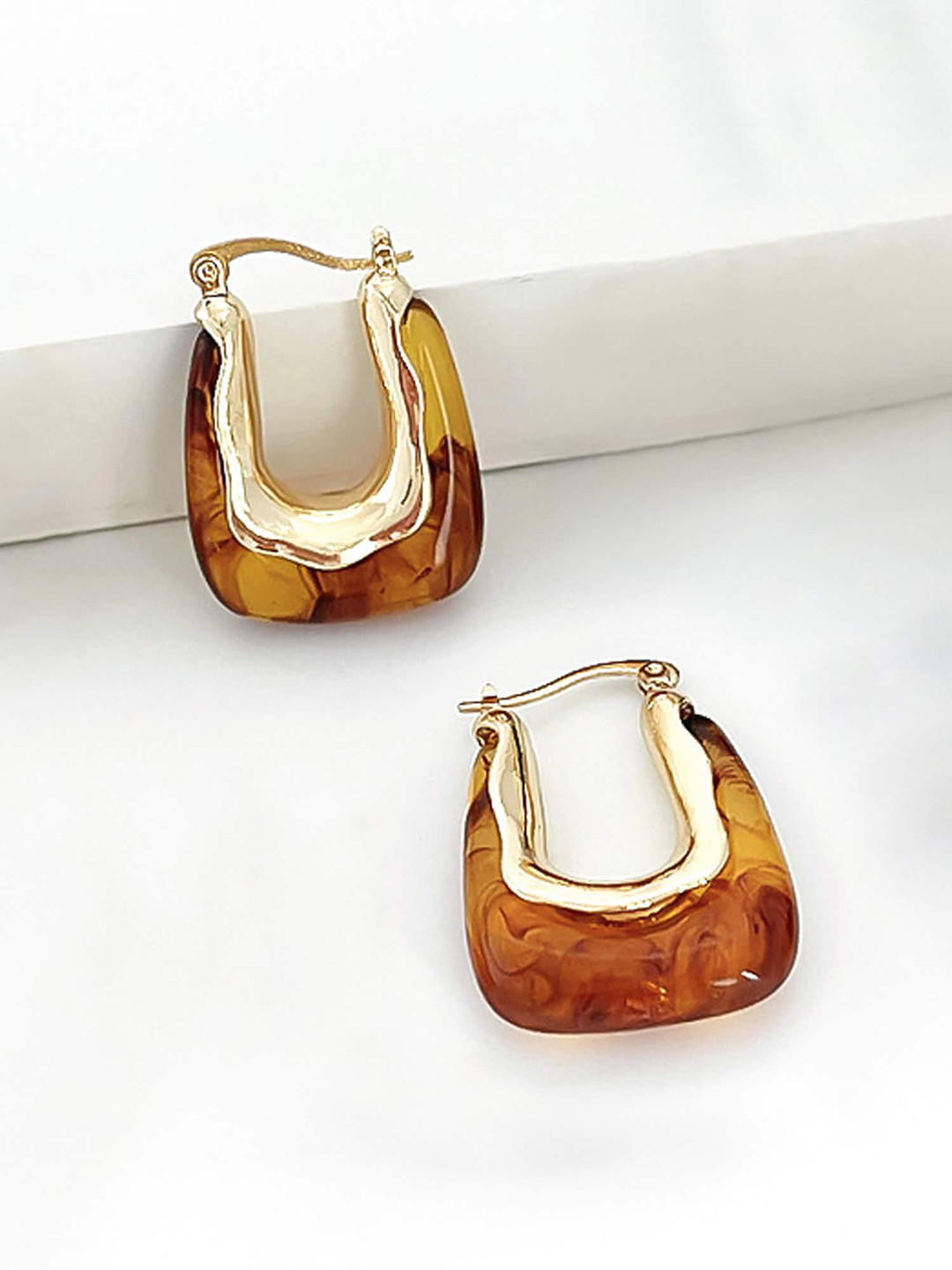 

Bellofox Contemporary Hoop Earrings, Brown
