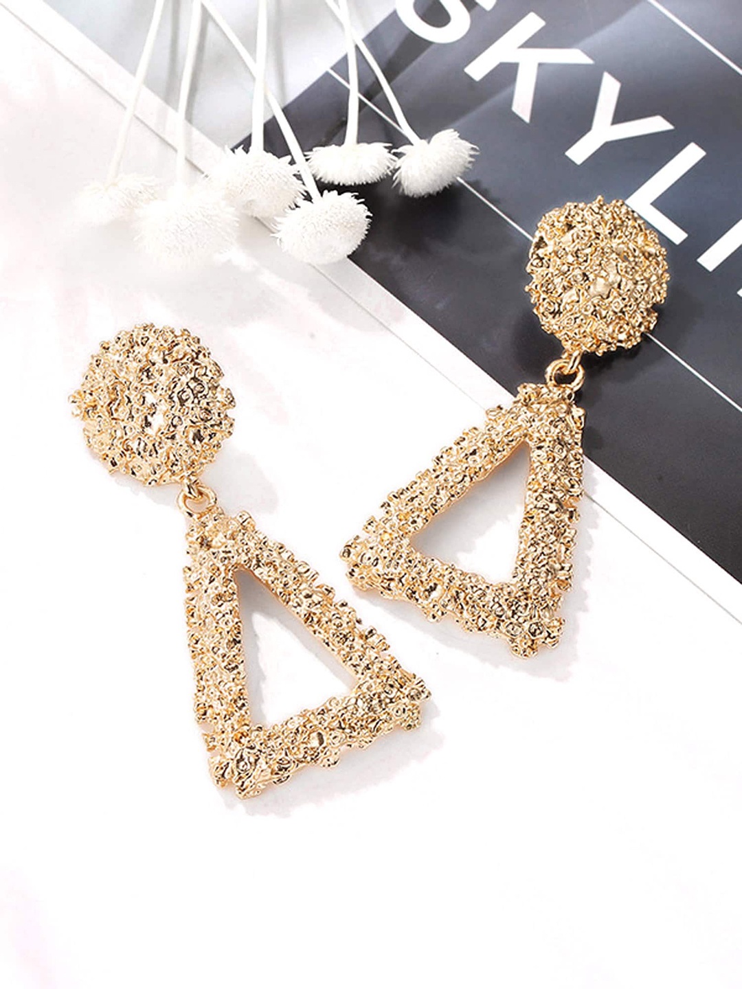 

Bellofox Rose Gold Contemporary Drop Earrings