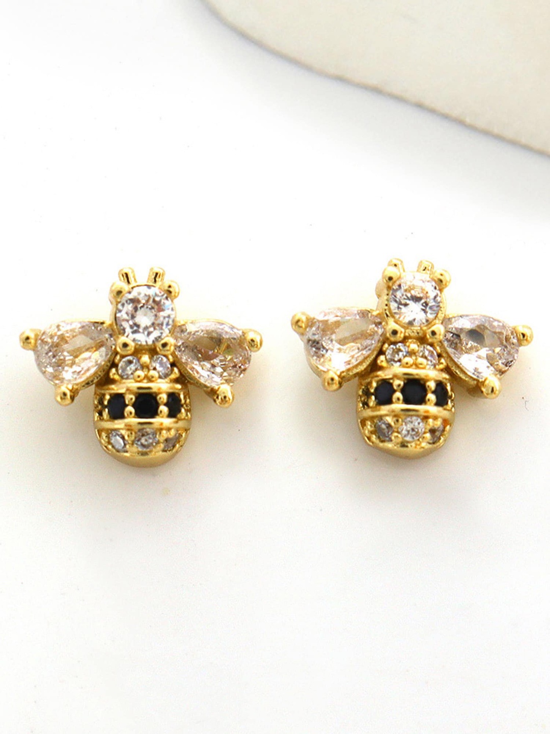 

Bellofox Gold-Toned Contemporary Studs Earrings