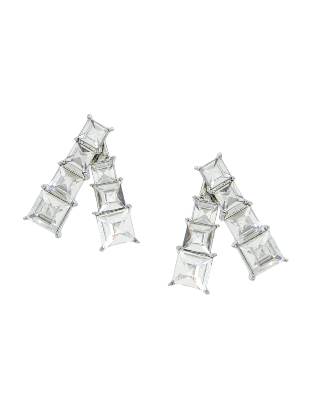 

Bellofox Silver-Plated Artificial Stones Contemporary Studs Earrings