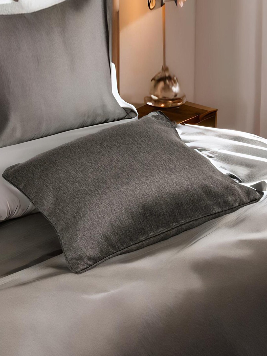 

Athome by Nilkamal Brown Square Cushion Cover