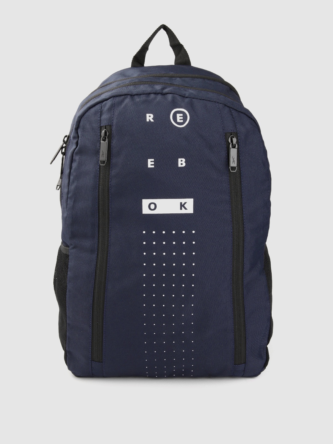 

Reebok Unisex Brand Logo Print Backpack- 18.51 L, Navy blue