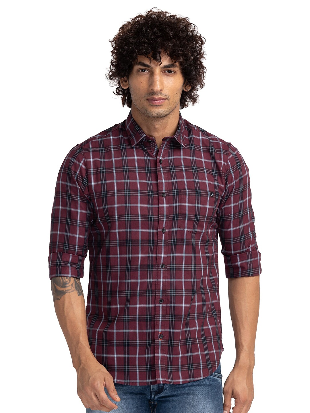 

Killer Tartan Checked Casual Shirt, Red