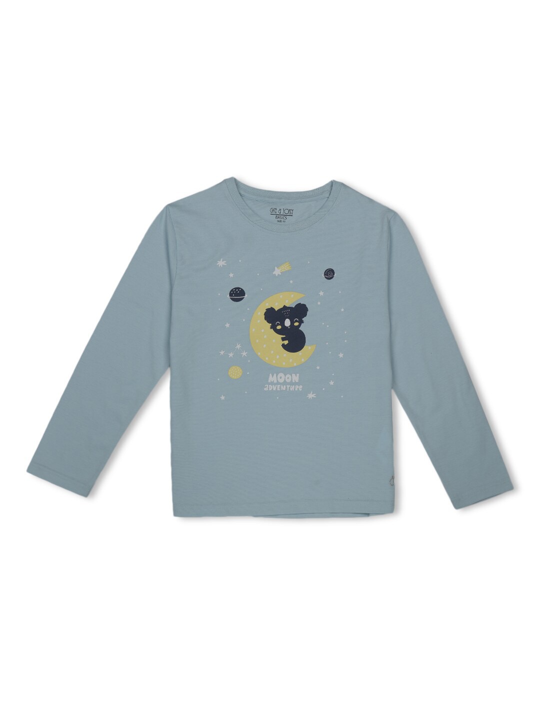 

Gini and Jony Girls Graphic Printed Cotton T-Shirt, Blue