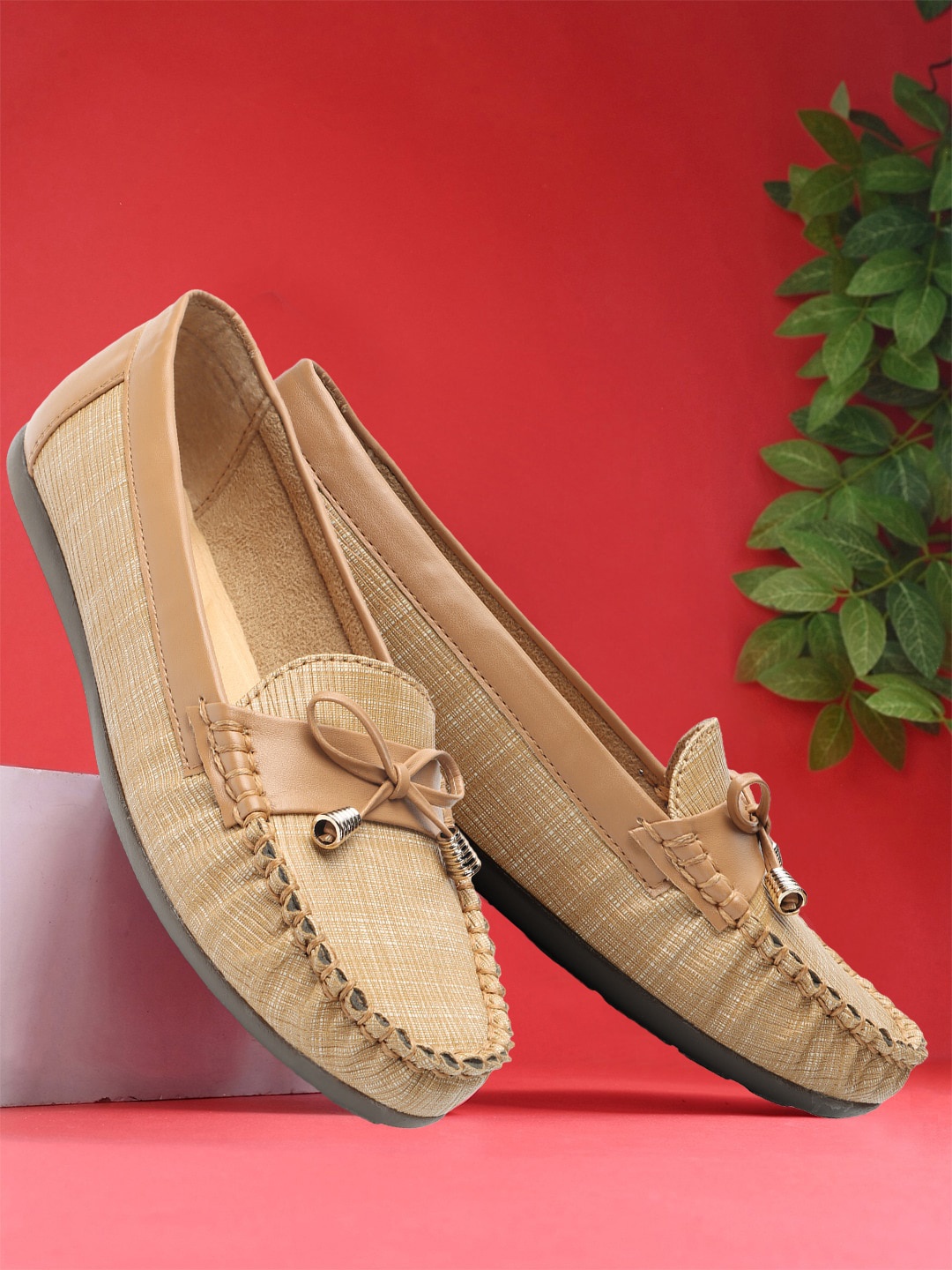 

Bella Toes Women Slip On Loafers, Beige