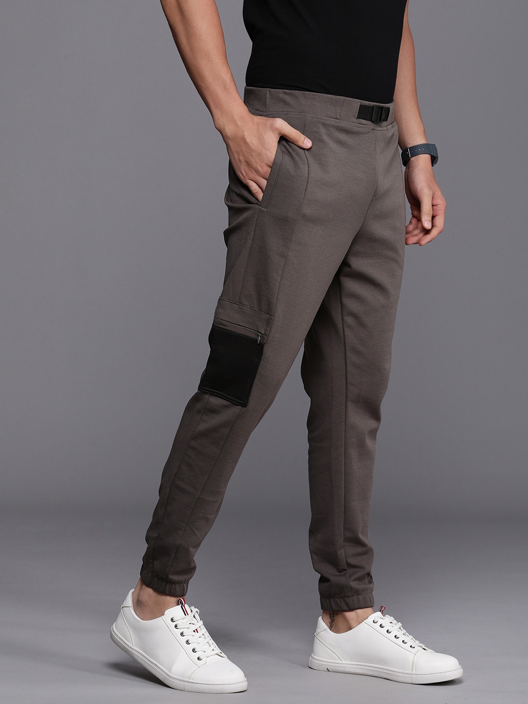 

Allen Solly Sport Mid-Rise Solid Joggers, Grey