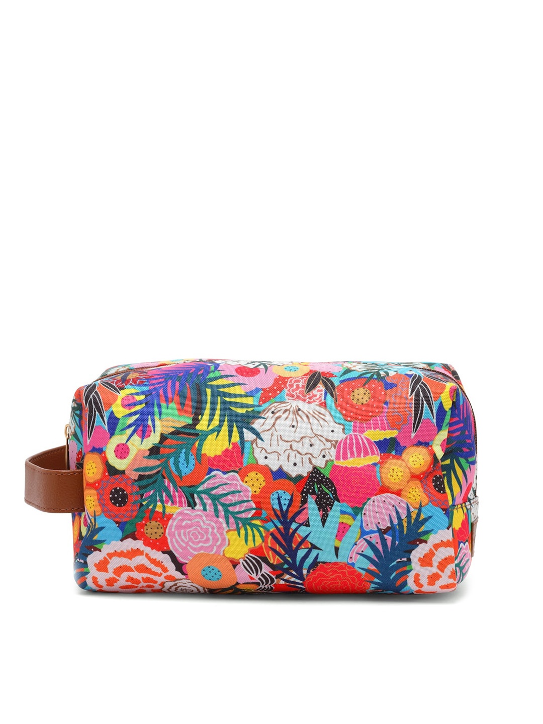 

AQUATAN Women Floral Print Premium Vegan Leather Travel Pouch, Multi