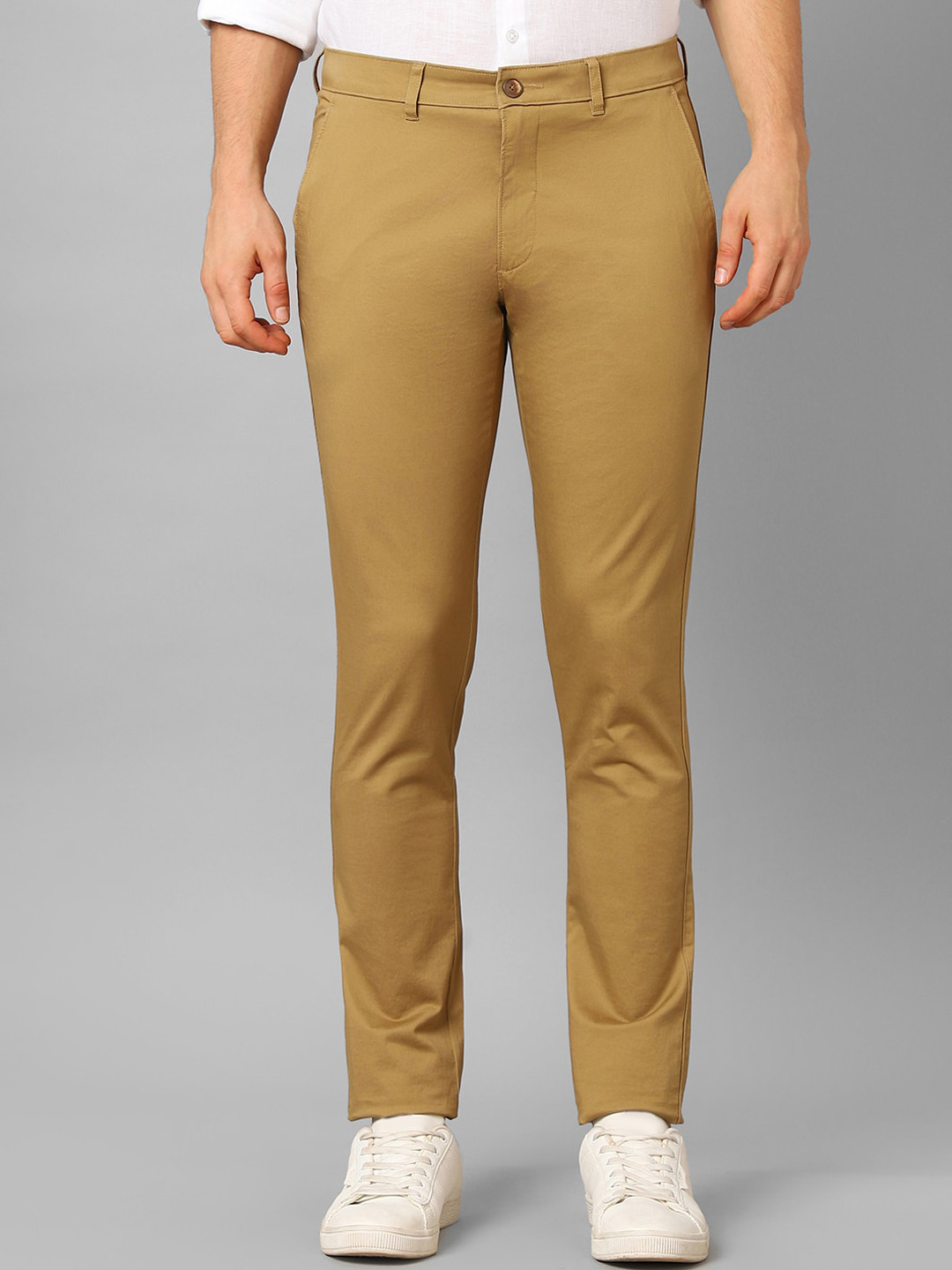 

Louis Philippe Sport Men Mid Rise Slim Fit Trousers, Khaki