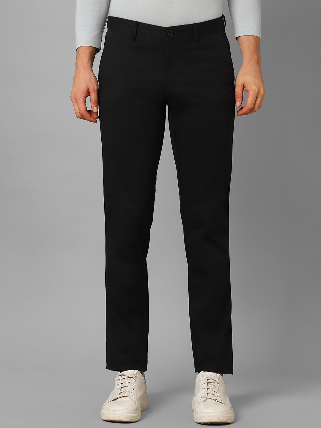 

Louis Philippe Sport Men Mid Rise Slim Fit Trousers, Black