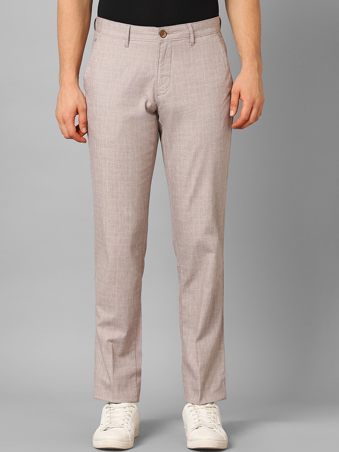 

Louis Philippe Sport Men Textured Slim Fit Trousers, Grey