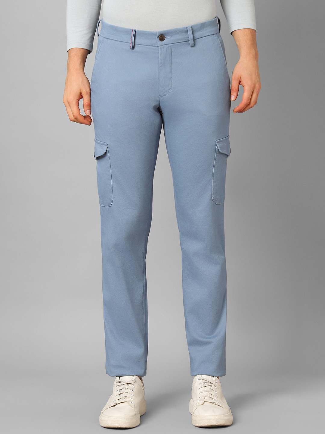 

Louis Philippe Sport Men Slim Fit Cargos Trousers, Blue