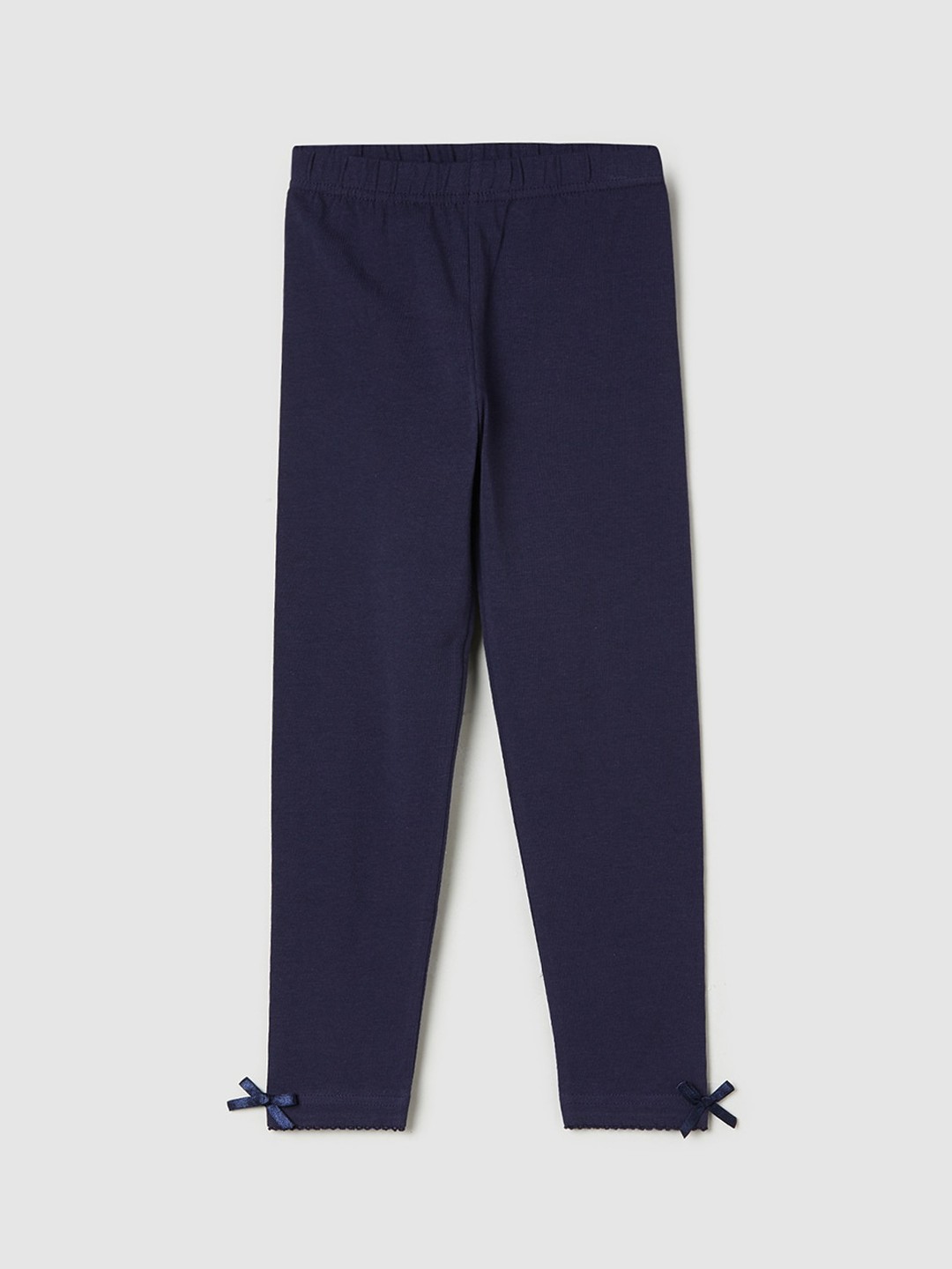 

max Girls Ankle Length Cotton Leggings, Navy blue