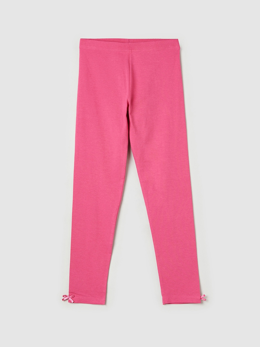 

max Girls Ankle Length Cotton Leggings, Pink