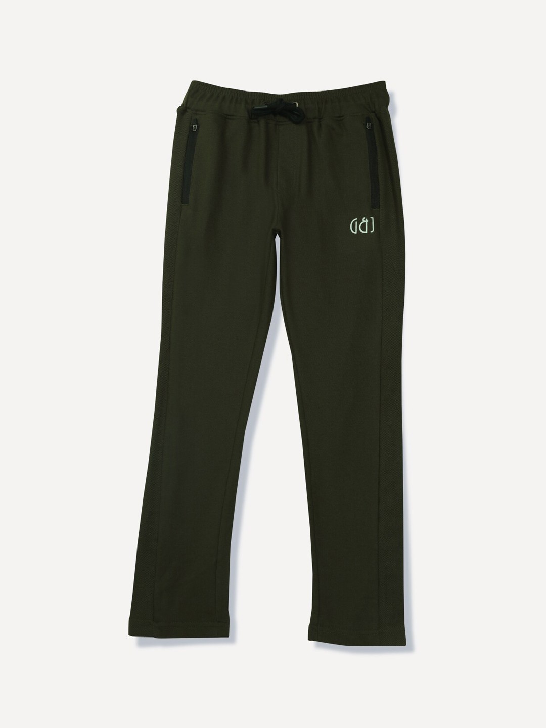 

Gini and Jony Boys Logo Printed Cotton Trackpants, Olive