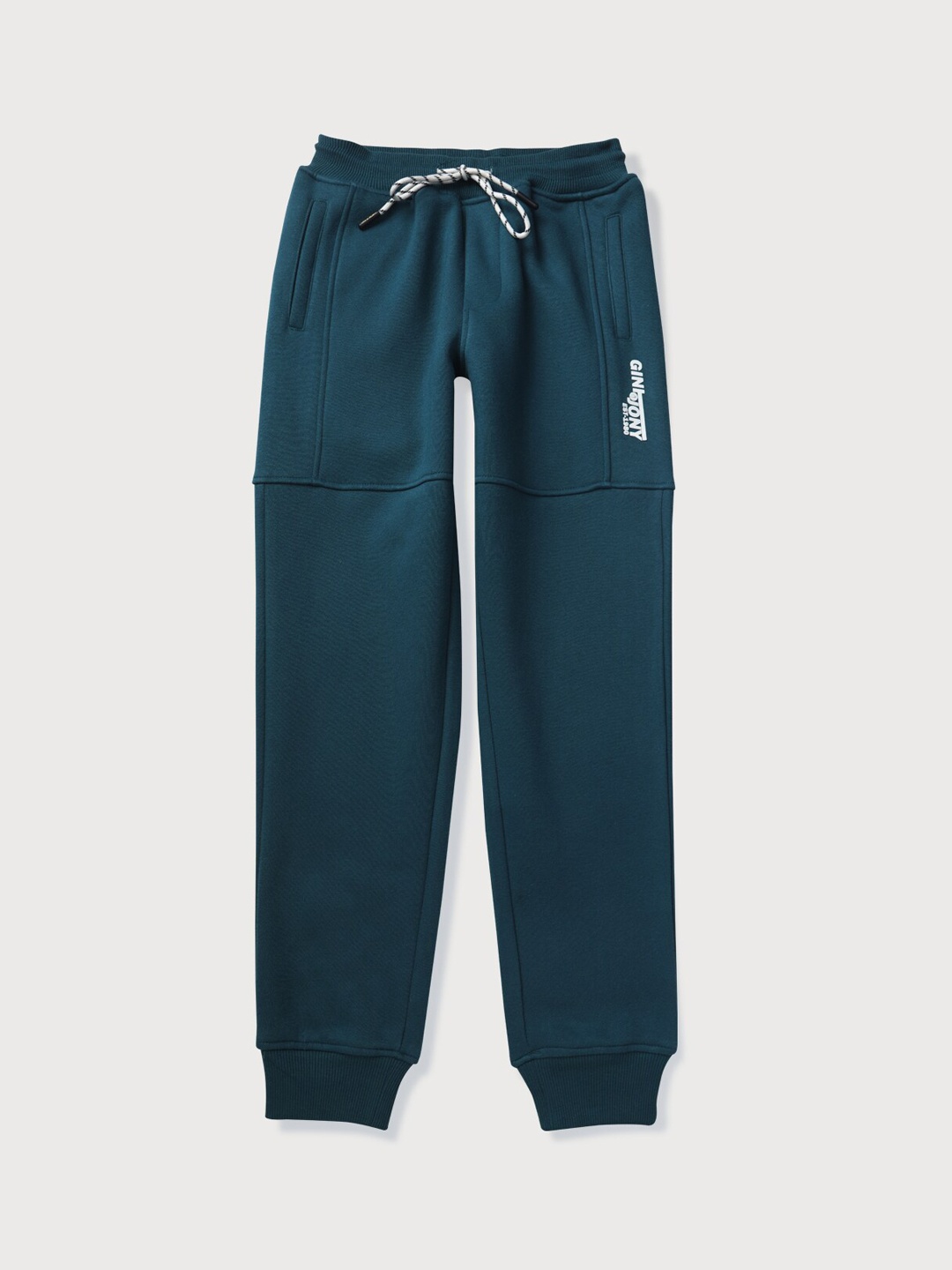

Gini and Jony Boys Mid-Rise Cotton Joggers, Teal