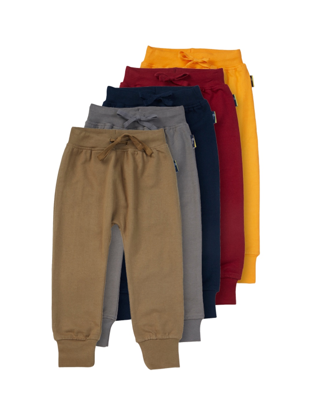 

Gini and Jony Boys Pack of 5 Regular Fit Mid-Rise Cotton Joggers, Blue