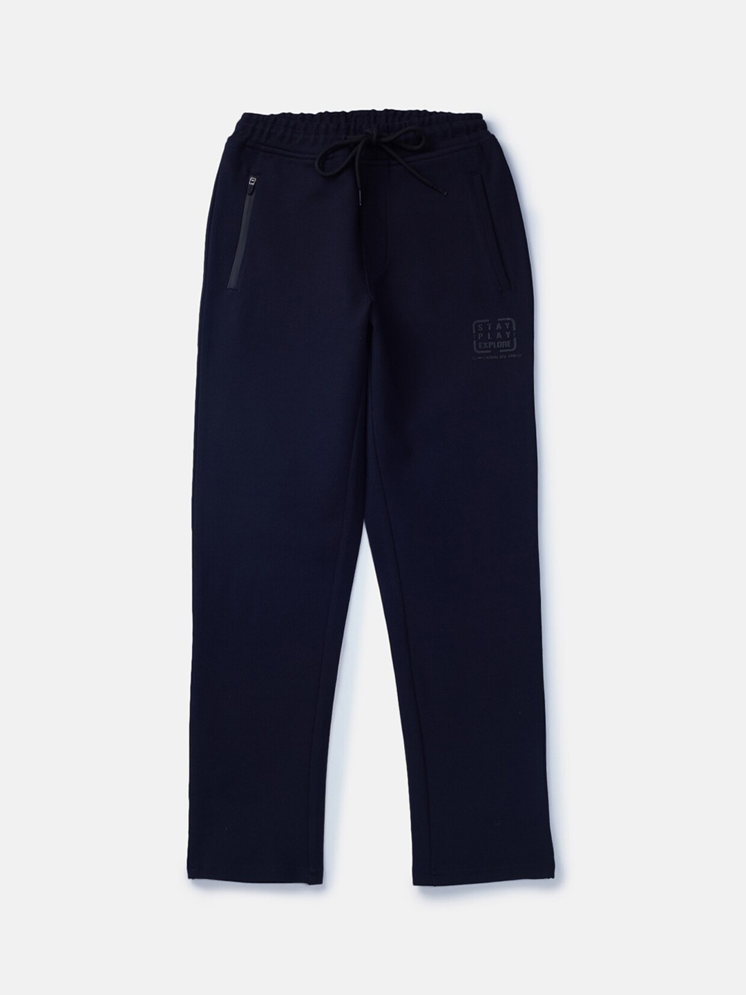 

Gini and Jony Boys Cotton Mid-Rise Track Pants, Navy blue
