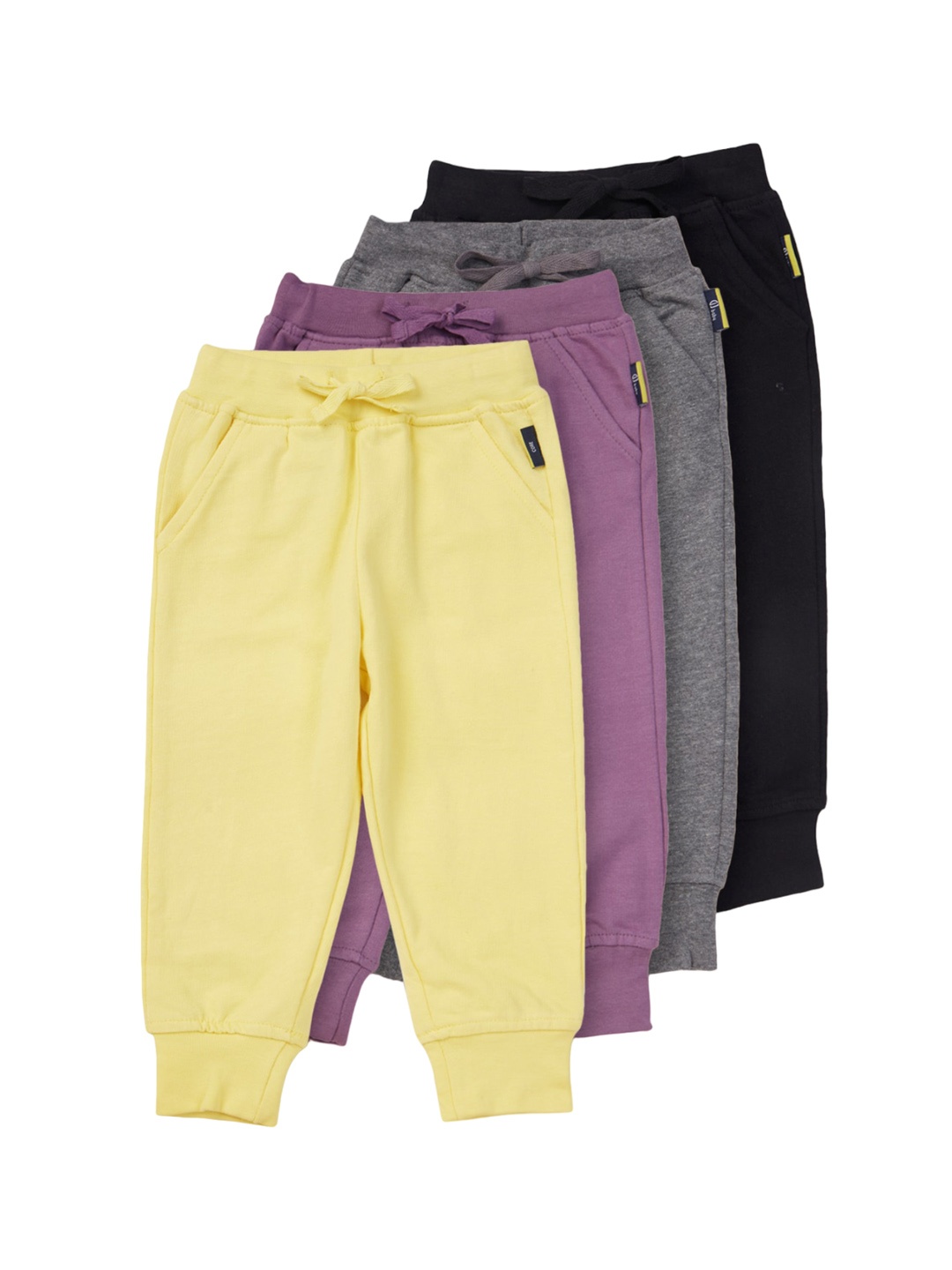

Gini and Jony Boys Pack Of 4 Cotton Joggers, Violet