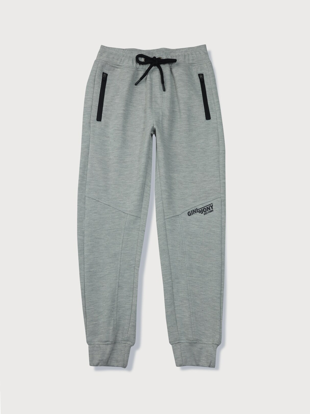 

Gini and Jony Boys Mid-Rise Cotton Joggers, Grey