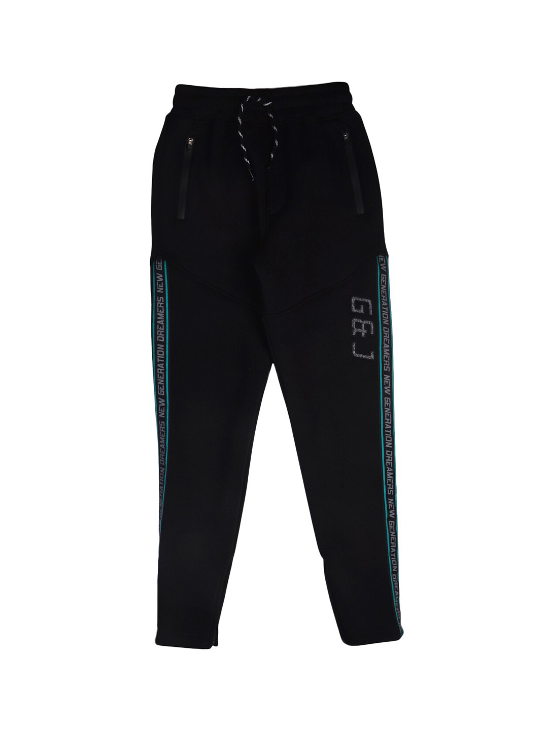 

Gini and Jony Boys Mid-Rise Cotton Track Pants, Black