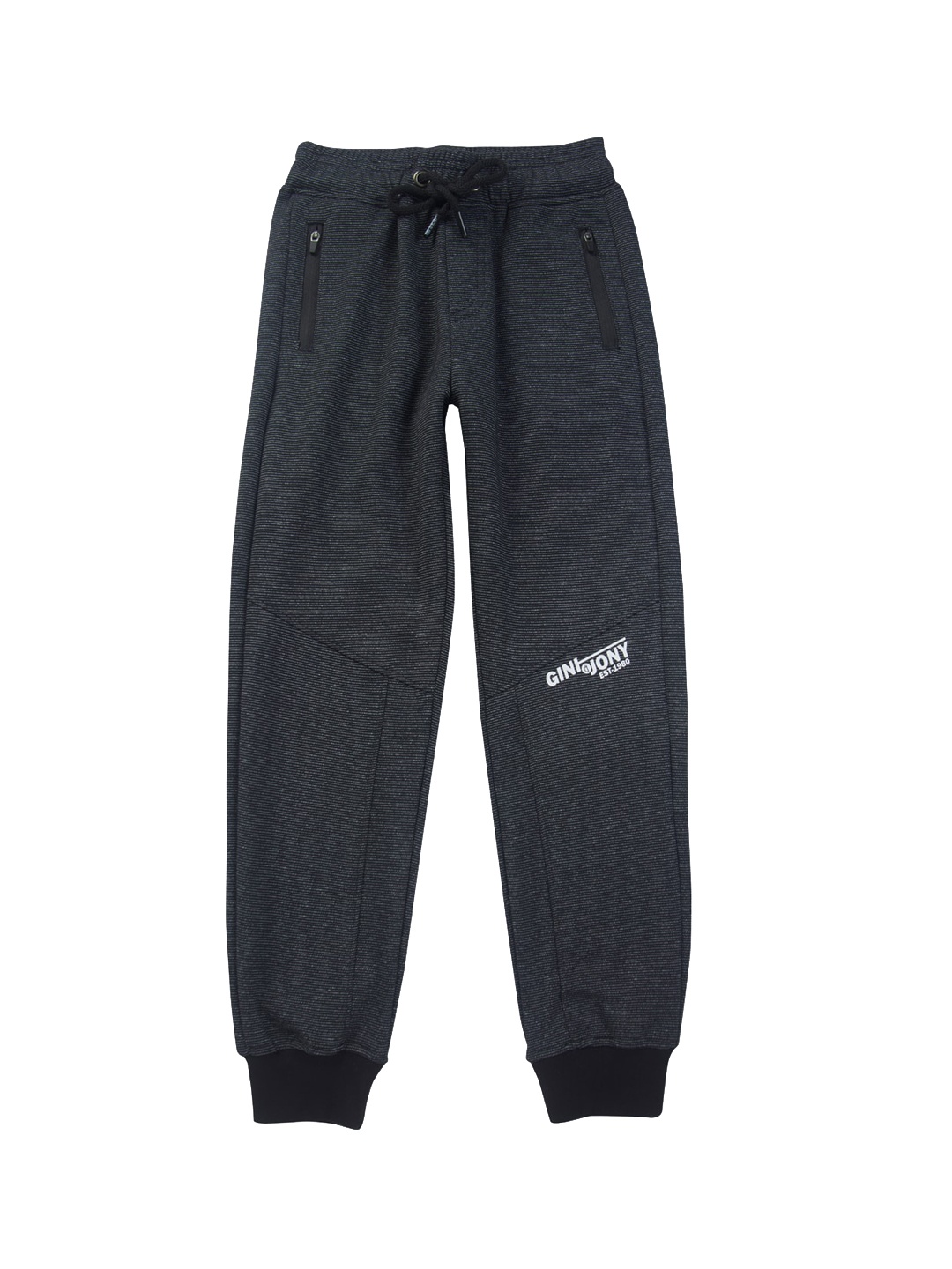 

Gini and Jony Boys Mid-Rise Cotton Joggers, Grey