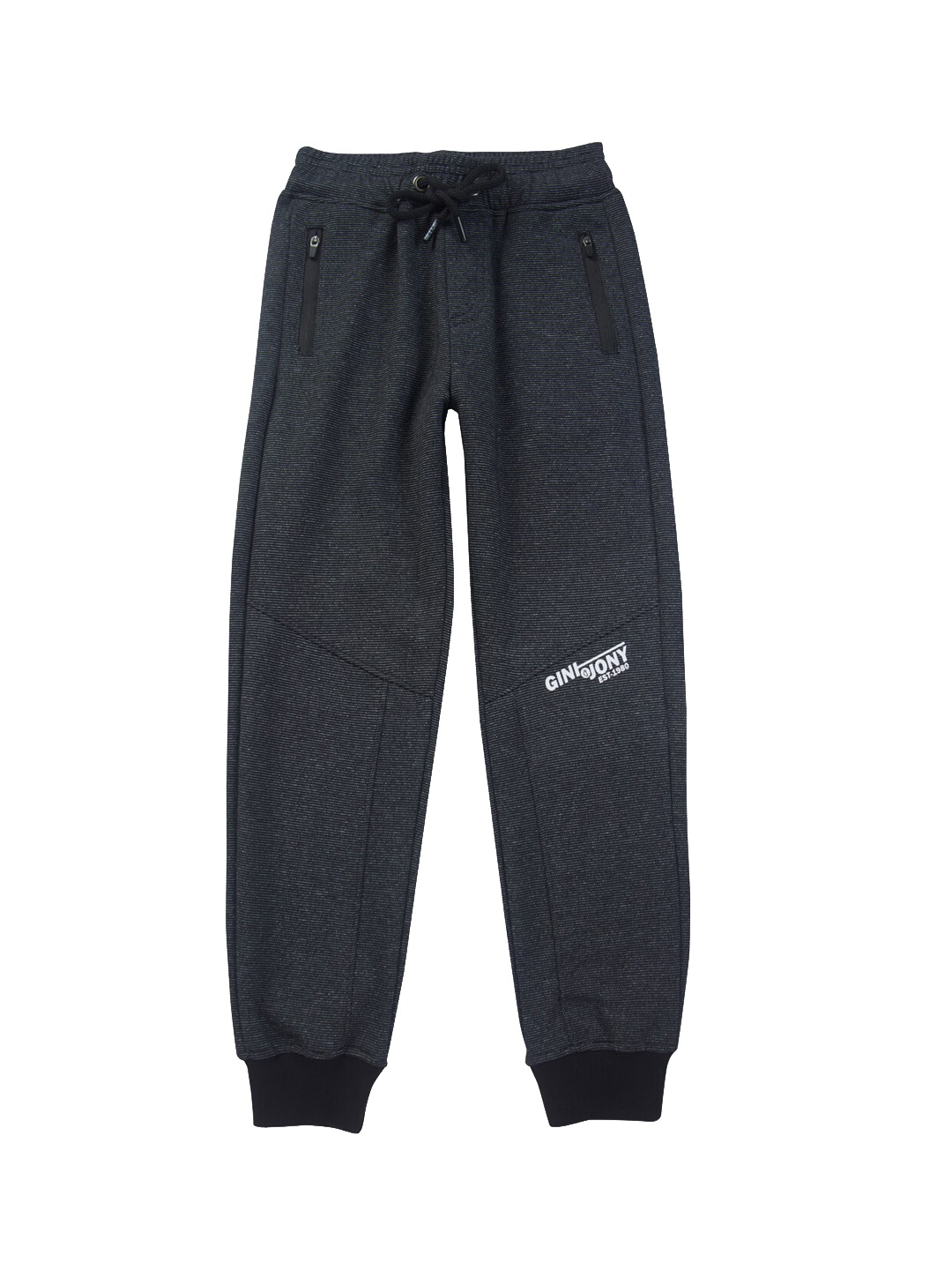 

Gini and Jony Boys Mid-Rise Cotton Joggers, Grey