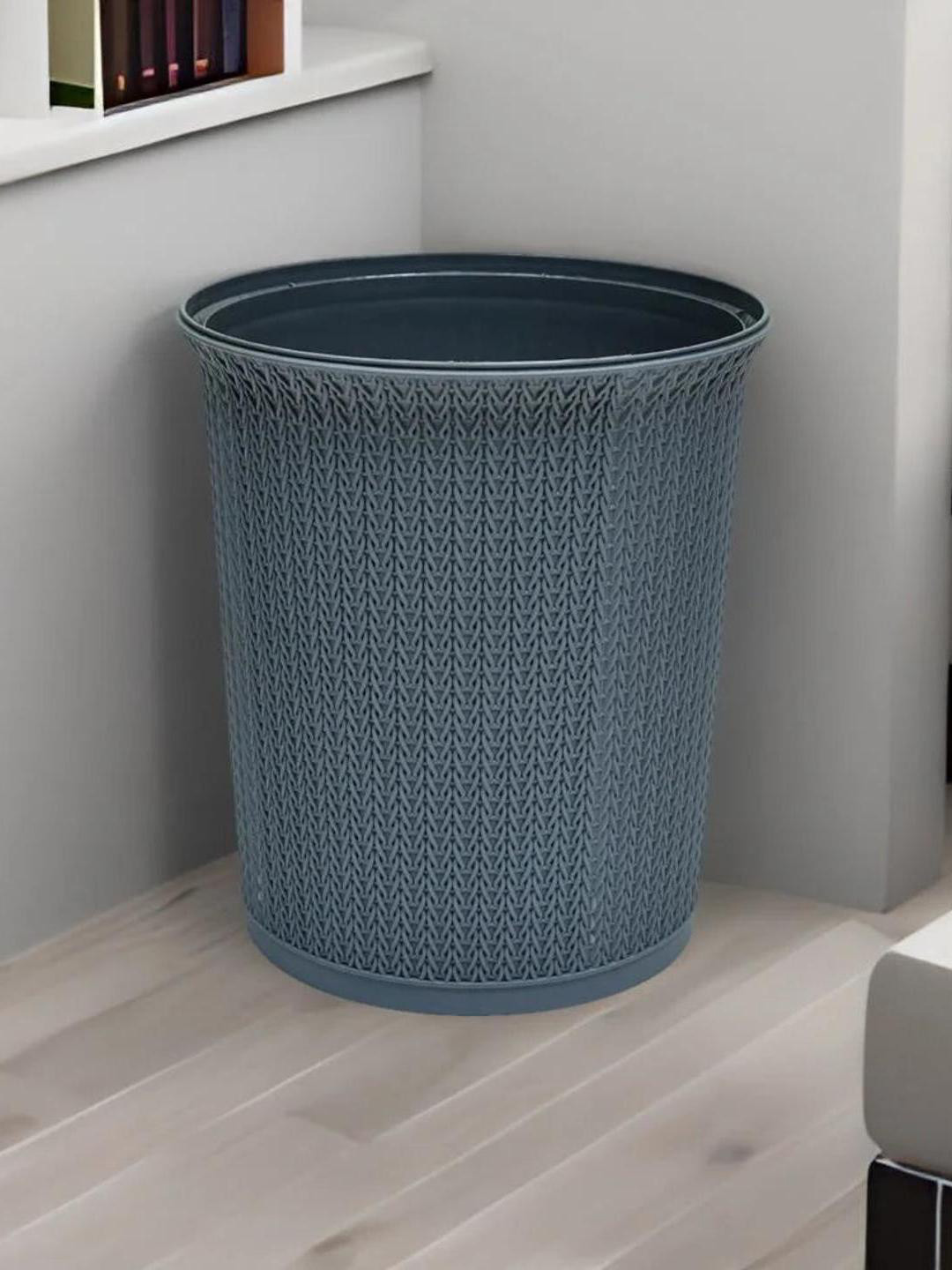 

Athome by Nilkamal Grey Self-Design Plastic Dustbins - 10 L