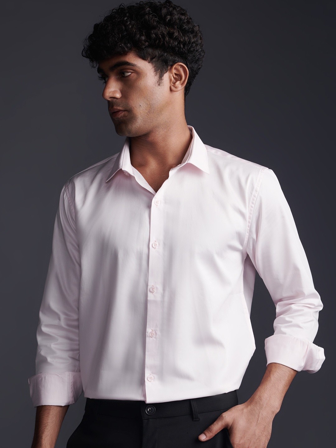 

Beyours Classic Spread Collar Cotton Casual Shirt, Pink