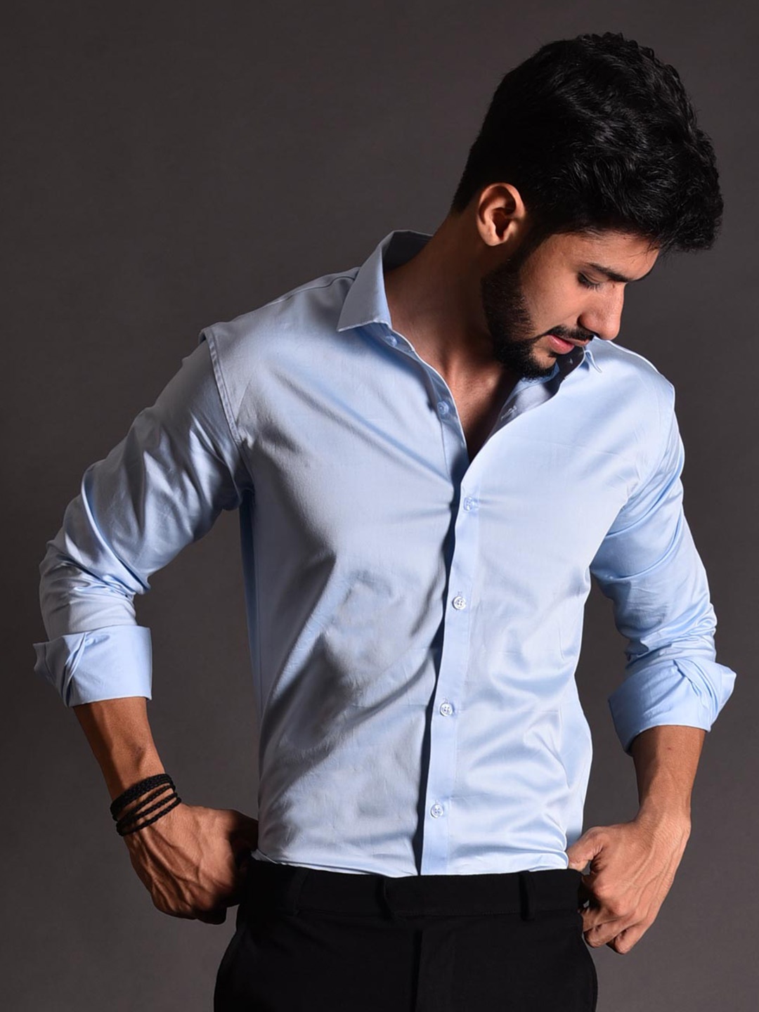 

Beyours Classic Casual Pure Cotton Shirt, Blue