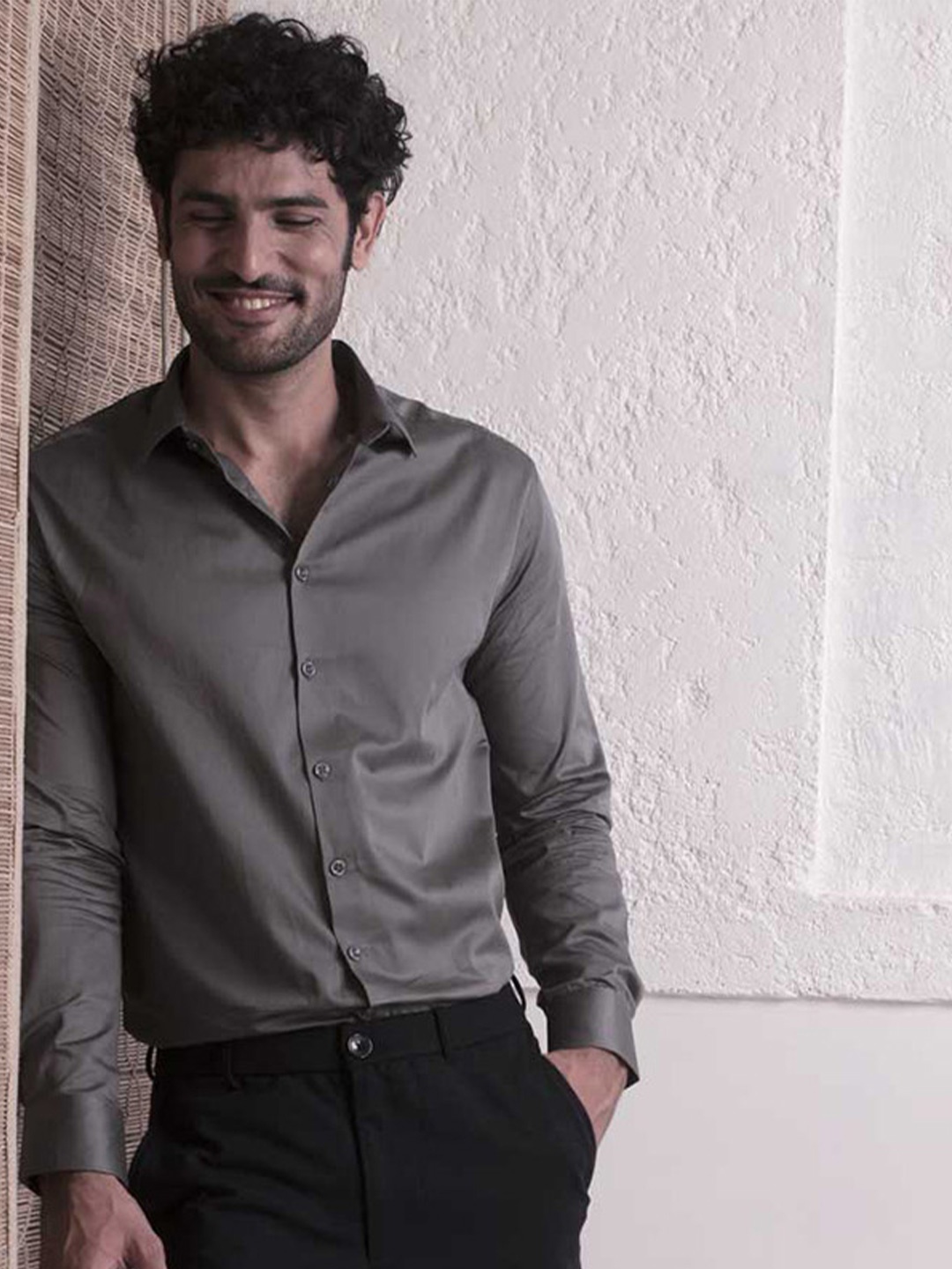 

Beyours Classic Casual Pure Cotton Shirt, Grey