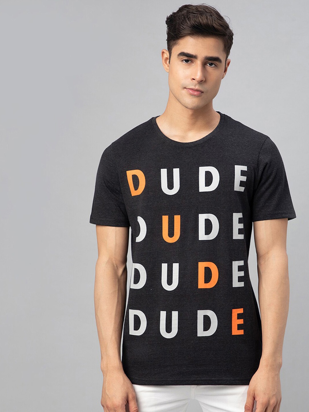 

FTX Typography Printed Round Neck T-shirt, Black