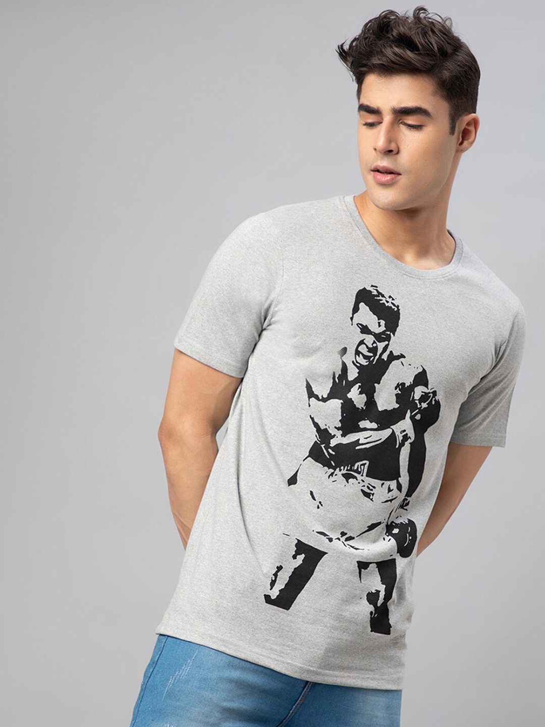 

FTX Graphic Printed Round Neck T-shirt, Grey