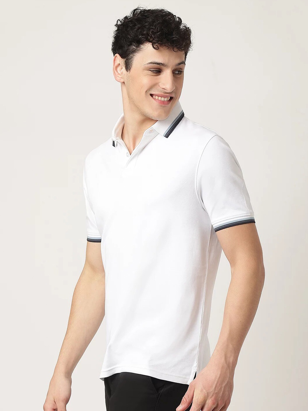 

Marks & Spencer Polo Collar Short Sleeves Cotton T-shirt, White