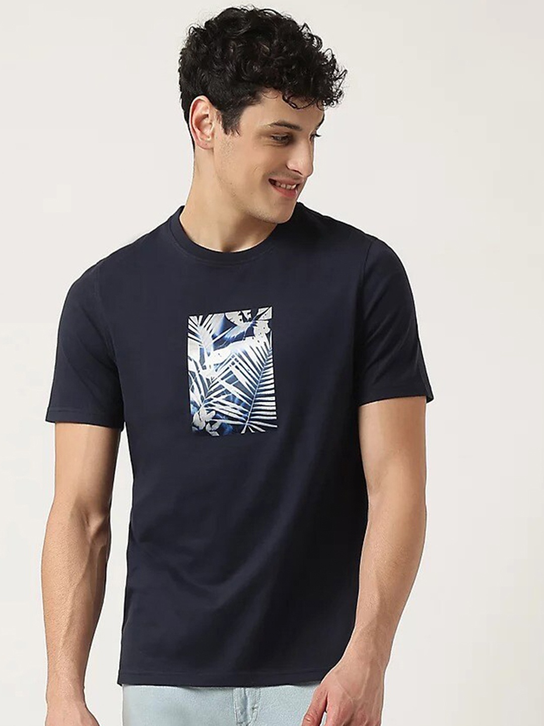 

Marks & Spencer Graphic Printed Pure Cotton T-shirt, Navy blue